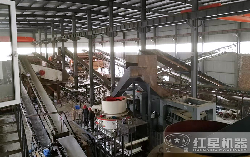 室內制砂現(xiàn)場